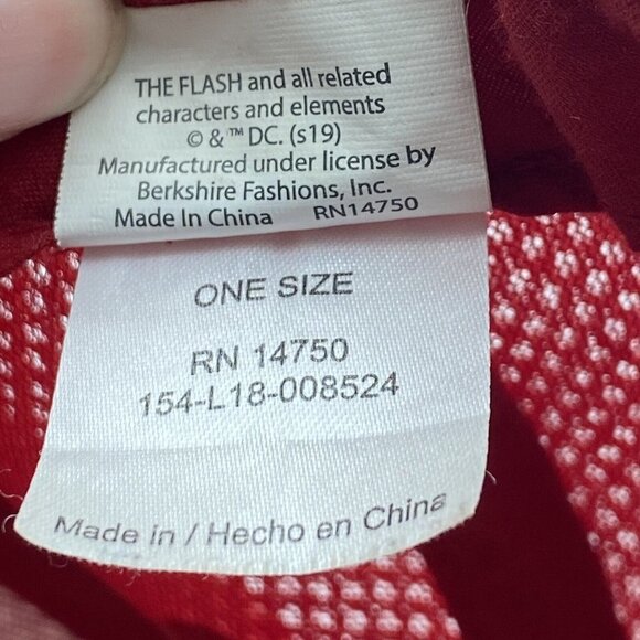 The Flash Baseball Cap Hat Adjustable Red DC Comics Print on Bill Lightning Bolt - Picture 11 of 11